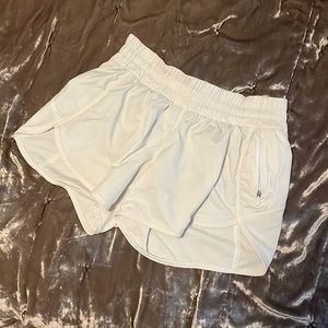 White Lululemon shorts